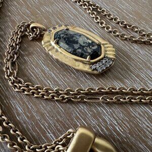 Kendra Scott Long Pyrite Necklace